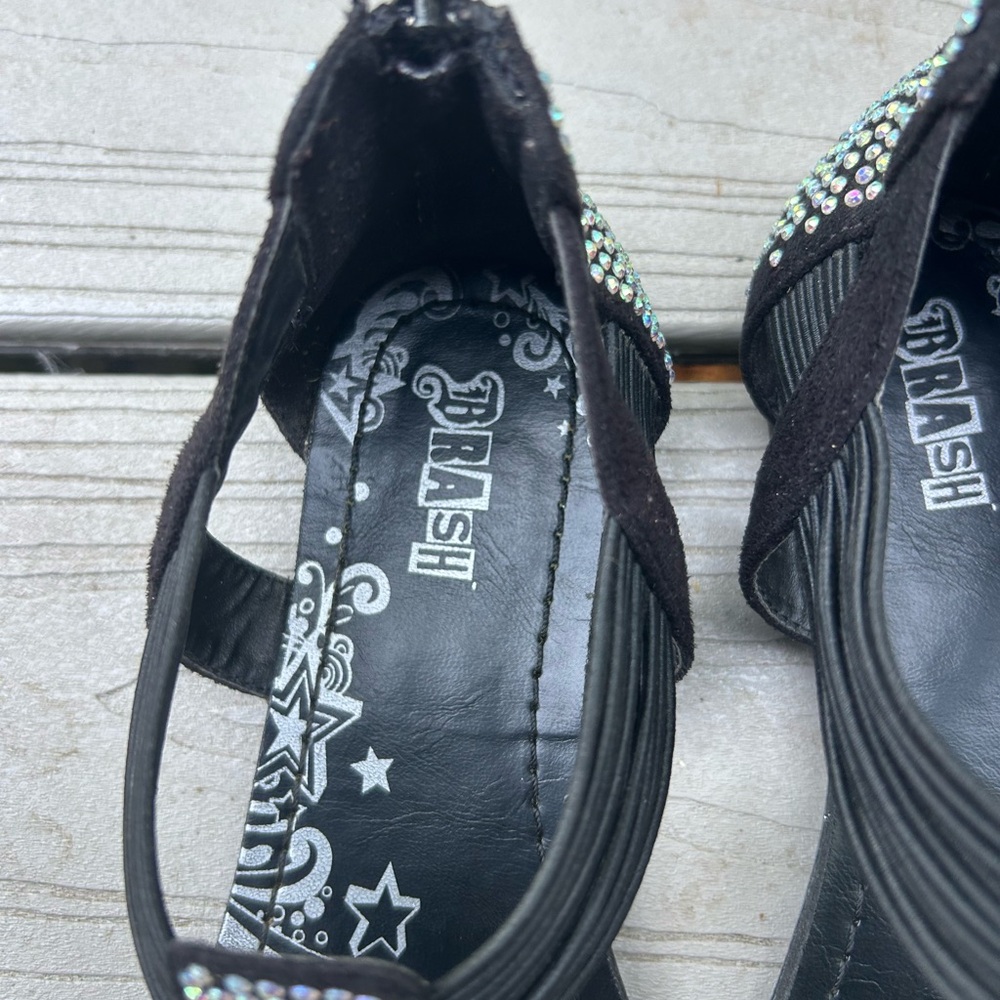 Brash Black Rhinestone Women’s Sandals